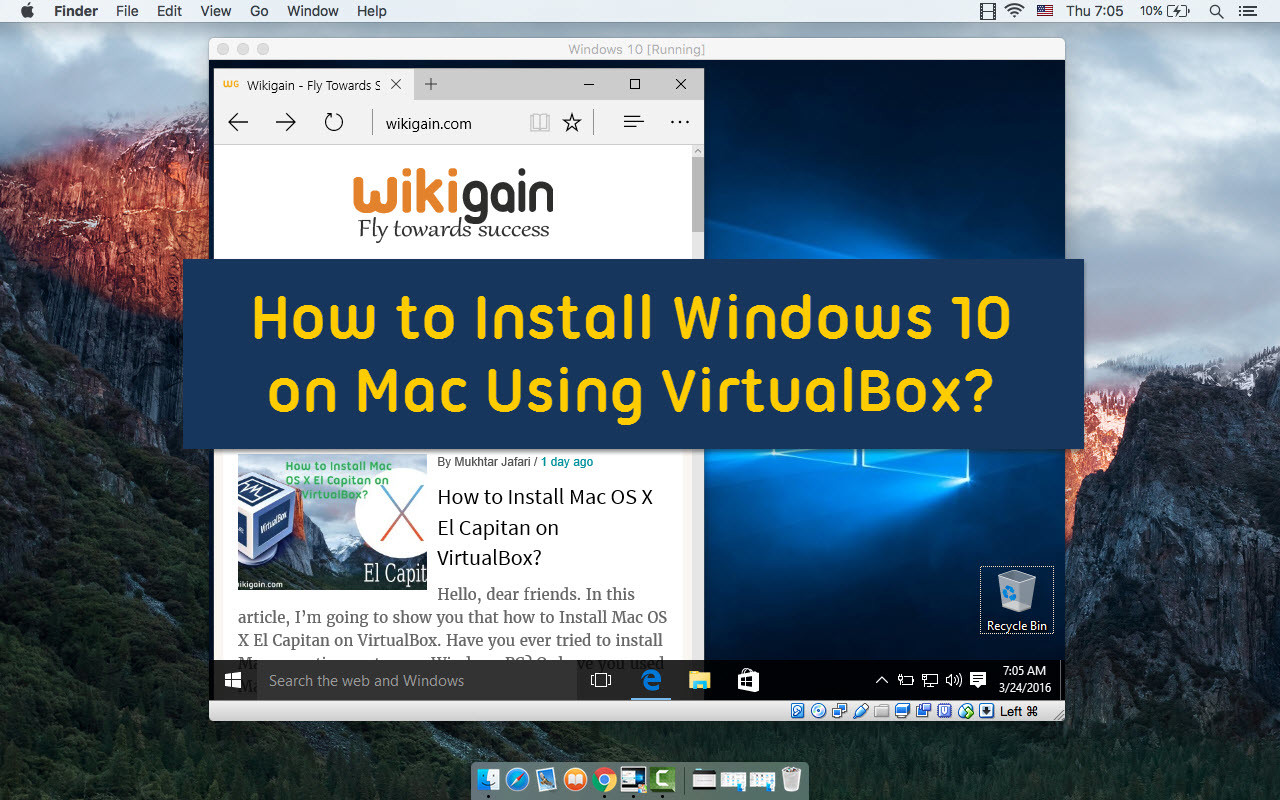 Run windows on mac virtualbox